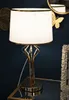 Tischlampe Lampada 28 x 53 x 28 cm Metall Plastik Gold Weiß Produktbild-Vorschau 5