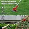 Akku Rasentrimmer, Handgeführte Rasenmäher mit 2 Akkus und Produktbild-Vorschau 4