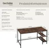 Psací stůl Donegal 140x60x76,5cm - průmyslové dřevo tmavé, Náhled obrázku produktu 10