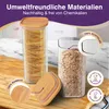 LÜNIC Vorratsgläser mit Bambusdeckel (4er Set - 4 Produktbild-Vorschau 4