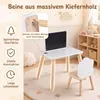 COSTWAY Kinderbureau met stoel, kinderschrijftafel met Productafbeelding-voorbeeld 4