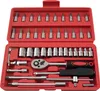 1/4 Zoll Ratsche Set 46-teilig Kardangelenk Bits 4-14mm Produktbild-Vorschau 2