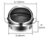 Rejilla de ventilación redonda, diámetro 70 mm – Acero Vista previa de la imagen del producto 3