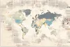 MuchoWow® Poster Weltkarte - Vintage - Pastell 180x120 cm - Produktbild-Vorschau 1