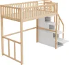 MODFU Hochbett Kinderbett 90x200cm mit Rausfallschutz, Produktbild-Vorschau 8