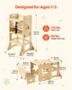 VEVOR Lernturm für Kinder von 1-5 Jahren, Holz, 6-in-1 Produktbild-Vorschau 2