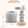 Homezie Tischkamin - Für Innen & Außen - Runder Marmor -  Produktbild-Vorschau 9