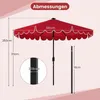 KOMFOTTEU slunečník Ø300 cm s 24 LED světly, terasový Náhled obrázku produktu 8