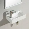 Lavabo rettangolare in Vetroceramica bianca su piano 40x22 Anteprima dell’immagine prodotto 4