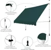 COSTWAY Marquise à pince 300cm, marquise de balcon, Voir les images du produit 5