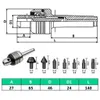 10-tlg. Mitlaufende Körnerspitze Set MT2 Produktbild-Vorschau 9
