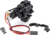 A close-up studio shot of a Traxxas brushless motor and electronic speed controller (ESC) with some accessories. Produktbild-Vorschau