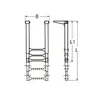 Telescopische trap voor montage op een platform, 870x305 Productafbeelding-voorbeeld 2