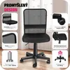 A collage of close-up images and the main product image of a black mesh office chair, highlighting its design features and specifications. Náhled obrázku produktu