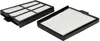 Two white pleated filters with black frames, set against a white background. Produktbild-Vorschau