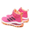 A pair of pink Adidas FortaRun ATR EL shoes are shown against a white background. Podgląd zdjęcia produktu