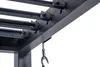A close-up view of the mechanism and frame of a pergola. Produktbild-Vorschau