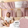 Hausbett Himmel 67x270 cm Puderrosa mit Goldapplikation - 2 Produktbild-Vorschau 2
