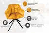 riess-ambiente Drehbarer Stuhl PAPILLON senfgelb Samt Produktbild-Vorschau 8