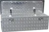 An open aluminum toolbox with a diamond plate pattern. Náhľad obrázku produktu