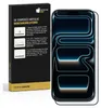 A product box for a screen protector is shown next to a smartphone with a screen protector applied. Produktbild-Vorschau