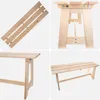 Panchina da parco in legno KADAX senza schienale 119 cm, Anteprima dell’immagine prodotto 11
