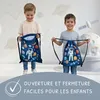 HECKBO Sac à cordon enfant avec astronaute et motif espace Voir les images du produit 5