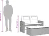 vidaXL Panchina da giardino regolabile con cuscino Beige Anteprima dell’immagine prodotto 7