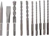 A set of drill bits and chisels arranged in a line against a white background. Anteprima dell’immagine prodotto