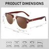 Polarisierte Sonnenbrille Halbrahmen Horn Gestell Herren Produktbild-Vorschau 5