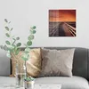 DEQORI Glasbild Echtglas 30x30 cm 'Steg ins Abendrot' Produktbild-Vorschau 3