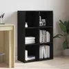 vidaXL Bücherregal Schwarz Eichen-Optik 66x30x98 cm Produktbild-Vorschau 2
