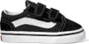 A single black and white Vans Old Skool V sneaker for children is shown against a white background. Voir les images du produit