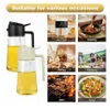 EnthuLove dosatore d'olio 2 in 1, 470 ml, spruzzatore Anteprima dell’immagine prodotto 5