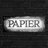 Papier Metallschild L in 10,5x28cm für die Mülltrennung im Produktbild-Vorschau 7