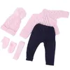 Vestiti per bambole maglione pantaloni cappelli sciarpa Anteprima dell’immagine prodotto 4