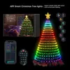 Smart LED Weihnachtsbaum Lichterkette mit Stern Spitze RGB Produktbild-Vorschau 5