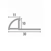 Fliesenprofil 10 x 30 x 2500 mm Viertelkreisprofil Produktbild-Vorschau 2