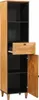 Badezimmerschrank Hellbraun 38 x 33 x 160 cm Holzwerkstoff Produktbild-Vorschau 2