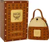 A perfume bottle shaped like a handbag and its packaging are displayed against a white background. Anteprima dell’immagine prodotto