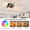 ZMH Plafonnier LED Salon 54W Noir Dimmable Lampe de chambre Voir les images du produit 3
