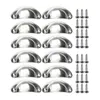 12 Schalengriffe inkl. Schrauben 82x35mm silber Produktbild-Vorschau