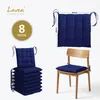 Lavea® Sitzkissen 40x40 cm - 8er Set,  mit Stoffbändern – Produktbild-Vorschau 2