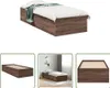 The Living Store Bettgestell Braun Eichen-Optik 90x190 cm Produktbild-Vorschau 1