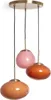 Kurta Pendelleuchte, Rosa Glas und Metall, 76.4 cm Höhe, 30 Produktbild-Vorschau 1