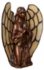 Clayre & Eef Lampa stołowa Tiffany Angel 16x10x18 cm Beżowe Podgląd zdjęcia produktu 3