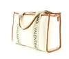 A white Valentino shopping bag with brown trim and straps, shown against a white background. Anteprima dell’immagine prodotto