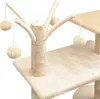 vidaXL Arbre à chat 125 cm Beige Voir les images du produit 3