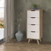 Commode avec 4 tiroirs - panneau de particules - chêne et Voir les images du produit 5