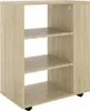 vidaXL Szafka na kółkach dąb sonoma 60x35x75 cm materiał Podgląd zdjęcia produktu 1